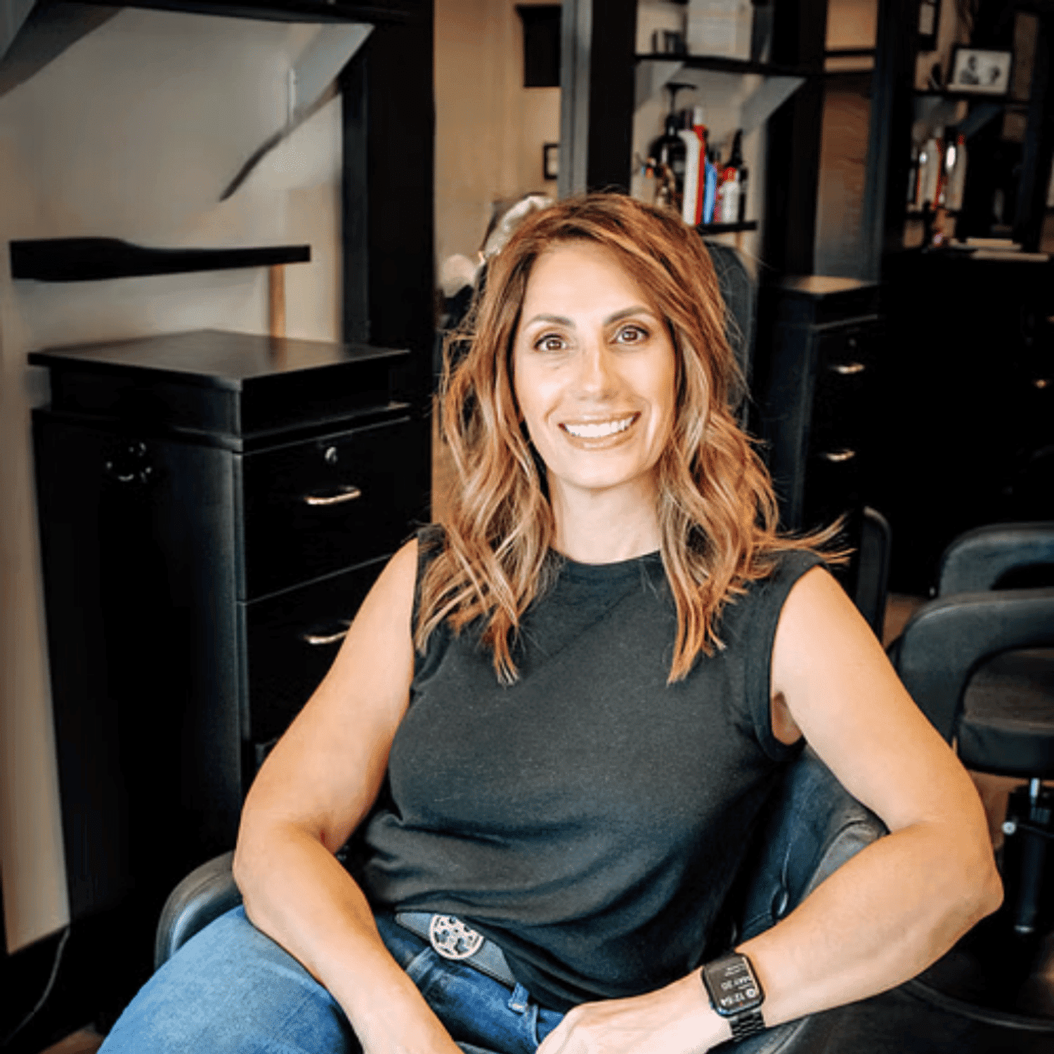 Portrait of Yvette, a professional stylist at D & S Styling, showcasing their expertise and style.