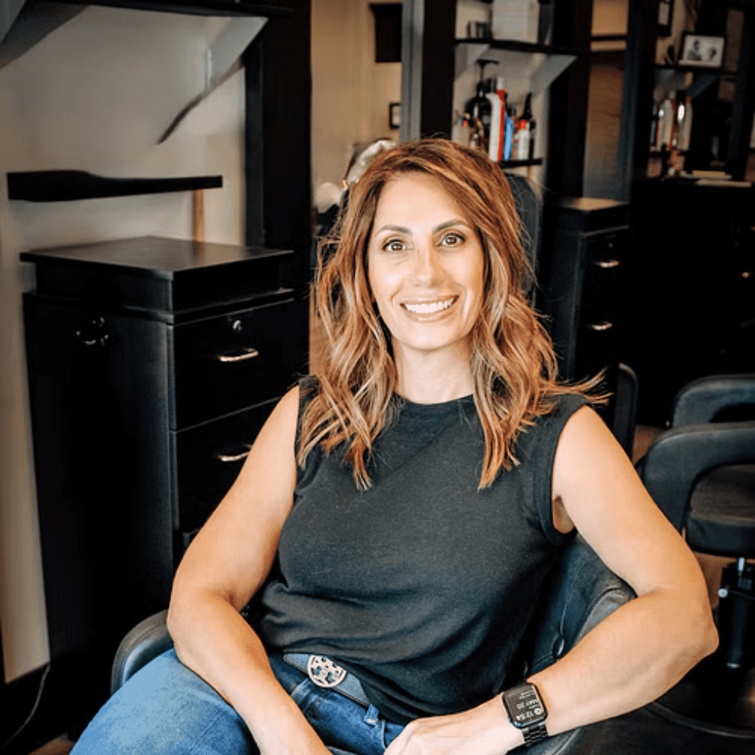 Portrait of Yvette, a professional stylist at D & S Styling, showcasing their expertise and style.